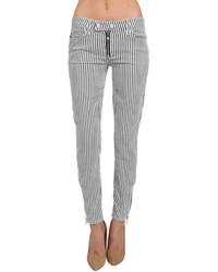 TEXTILE Elizabeth and James Striped Cooper Pant In Blackwhite