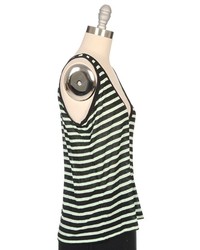 Alexander Wang T By Stripe Rayon Linen Tank