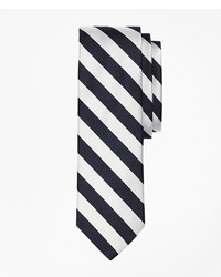 White and Black Vertical Striped Tie