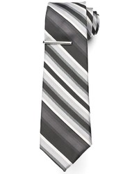 Apt. 9 Big Tall Extra Long Landslide Striped Tie With Tie Bar