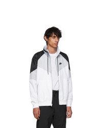 Nike Grey And White Sportswear Windrunner Jacket