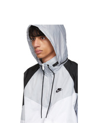 Nike Grey And White Sportswear Windrunner Jacket