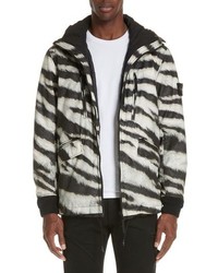 Stone Island Zebra Print Hooded Jacket