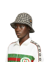 Gucci Black And White Houndstooth Fedora