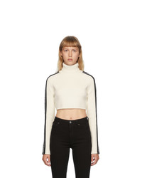 White and Black Wool Turtleneck