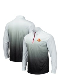 Colosseum Gray Iowa State Cyclones Magic Team Logo Quarter Zip Jacket