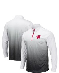 Colosseum Gray Wisconsin Badgers Magic Team Logo Quarter Zip Jacket