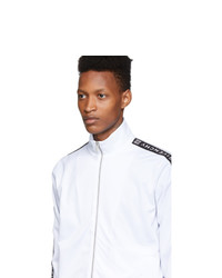 Givenchy White Logo Tape Zip Up Jacket