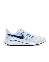 Nike Blue And White Air Zoom Vomero 14 Sneakers
