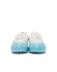 424 Off White And Blue Dipped Sneakers