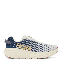 Hoka One One Off White And Blue Rincon 2 Sneakers