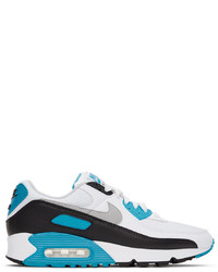 Nike White Blue Air Max Iii Sneakers