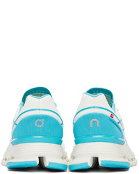 On White Blue Cloudnova Z5 Sneakers