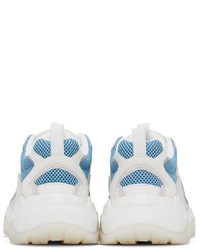 Amiri White Blue Nubuck Bone Runner Sneakers