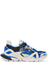 Balenciaga White Blue Track 20 Sneakers