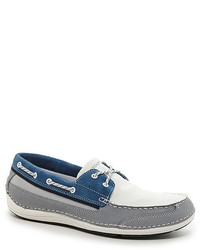 White and Blue Boat Shoes