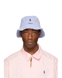 White and Blue Bucket Hat