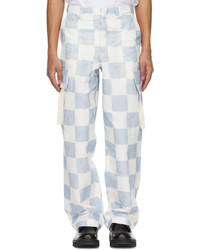 White and Blue Cargo Pants