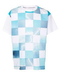 Fumito Ganryu Geometric Print Cotton T Shirt