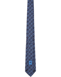 Gucci Blue Silk Wool Double G Tie