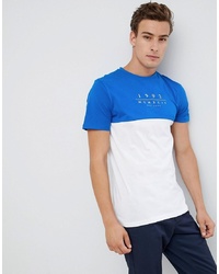 New Look Colourblock T Shirt With 1992 Print In Blue