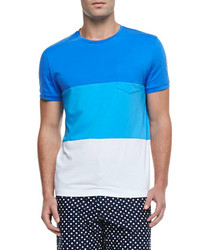 Moncler Colorblock Jersey Tee Bluewhite
