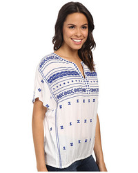Lucky Brand Boho Embroidered Top