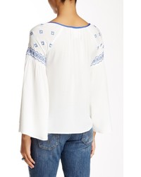 Flying Tomato Embroidered Bell Sleeve Blouse