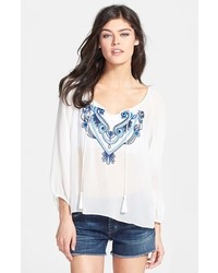 Sanctuary Embroidered Peasant Blouse