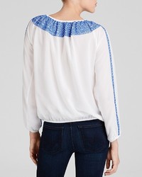 Bloomingdale's Moon Meadow Embroidered Peasant Blouse