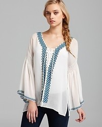 Plenty by Tracy Reese Blouse Peasant Silk