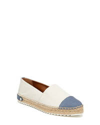 White and Blue Espadrilles