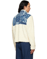 Karu Research Off White Kantha Embroidery Jacket