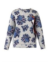 MSGM Floral Print Neoprene Sweatshirt