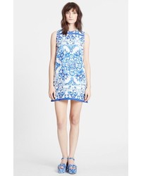 Women's White and Blue Floral Dresses ...