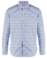 Canali Floral Print Cotton Shirt