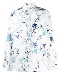 Etro Long Sleeve Floral Print Shirt