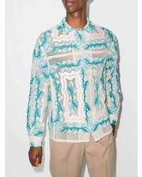 Bode Ombre Guipure Lace Shirt