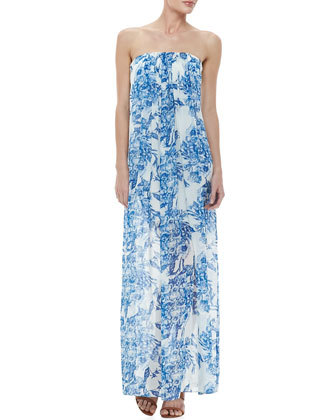 Alice and olivia outlet blue and white dress