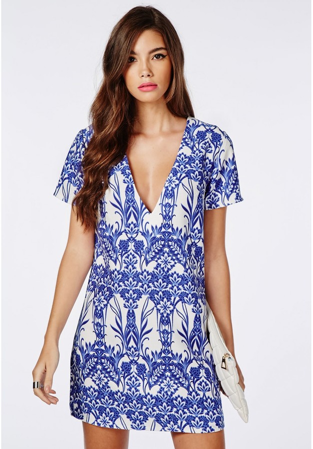 missguided white floral dress