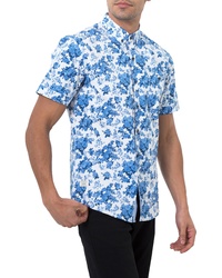 7 Diamonds All Of Me Slim Fit Floral Short Sleeve Shirt