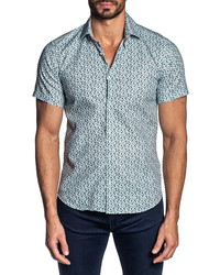 Jared Lang Regular Fit Short Sleeve Button Up Shirt