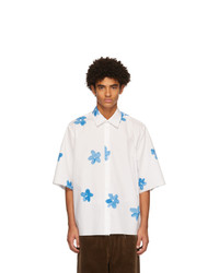 Camiel Fortgens White Flower Short Sleeve Shirt