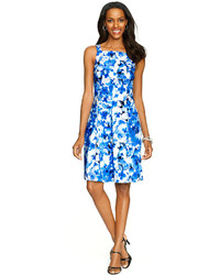 American Living Floral Print Pleated Dress