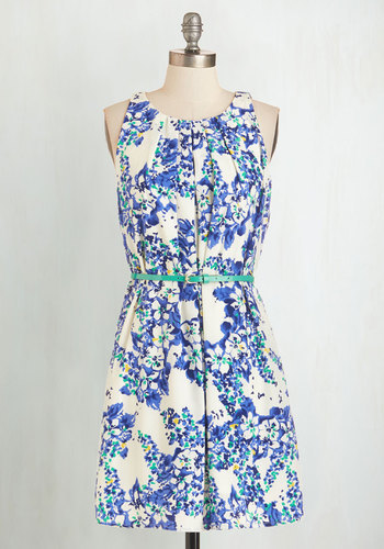 Hello Miss Great Wavelengths Dress In Blue Floral, $59 | ModCloth ...