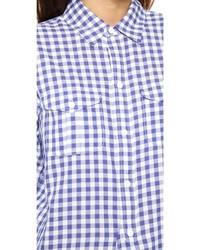 Madewell Blue Gingham Button Down