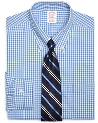 Brooks Brothers Non Iron Traditional Fit Gingham Dress Shirt