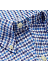 Polo Ralph Lauren Slim Fit Gingham Check Cotton Blend Shirt