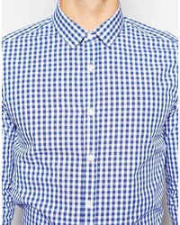 Asos Brand Smart Shirt In Long Sleeve With Gingham Check