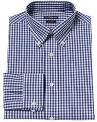 croft & barrow Fitted Gingham Checked Dress Shirt